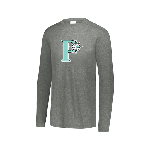 [FTLCUBGY-AXS-LOGO1] Decker Men's Tri-Blend T-Shirt - Long Sleeve (Adult XS, Gray, Logo 1)